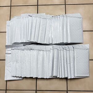 100pcs Bulk White Padded Poly Bubble Self Sealing Mailers Bundle